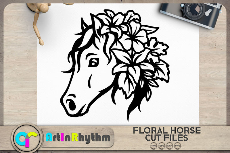 Floral horse svg, Floral animals svg SVG Artinrhythm shop 