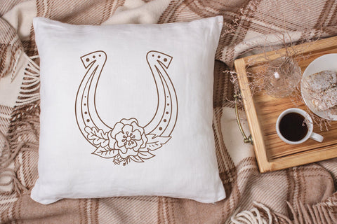 Floral Horseshoe Svg bundle, flower lucky monogram frame svg SVG Digital Rainbow Shop 