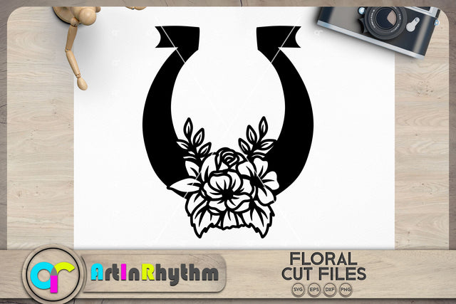 Floral horseshoe SVG SVG Artinrhythm shop 