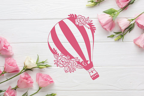 Floral Hot AIr Balloon Svg cut file SVG DIYCUTTINGFILES 