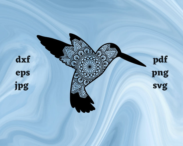 Floral Hummingbird SVG Cut File SVG Northern Light SVG 