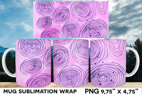 Floral Ink Sublimation, Mug Wrap Designs Bundle Sublimation Natasha Prando 