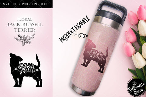 Floral Jack Russell Terrier Dog svg file for cricut, for silhouette, cut eps, cutting png, cuttable dxf, Instant Download design SVG Loveleen Kaur 