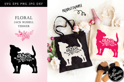 Floral Jack Russell Terrier Dog svg file for cricut, for silhouette, cut eps, cutting png, cuttable dxf, Instant Download design SVG Loveleen Kaur 