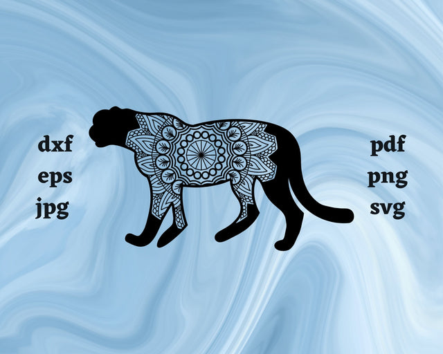 Floral Jaguar SVG Cut File SVG Northern Light SVG 
