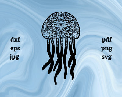 Floral Jellyfish SVG Cut File SVG Northern Light SVG 