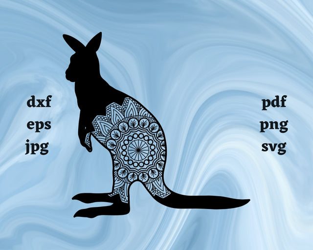 Floral Kangaroo SVG Cut File SVG Northern Light SVG 