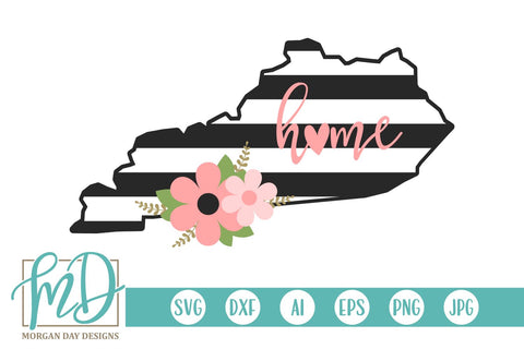 Floral Kentucky SVG Morgan Day Designs 
