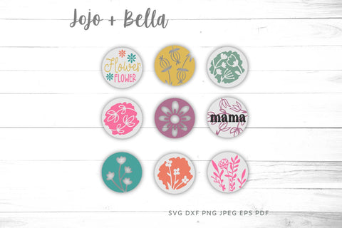 Floral keychain pattern svg, Keychain Svg, Floral Svg, Paint Brush Stroke svg, key ring pattern svg, Svg Files for Cricut, Silhouette SVG Jojo&Bella 