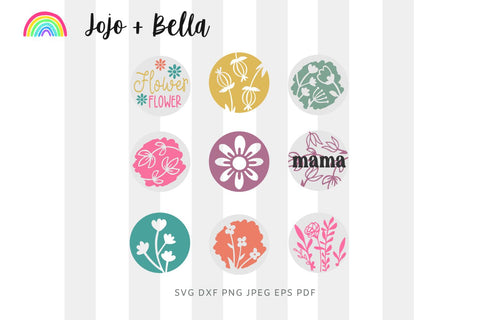 Floral keychain pattern svg, Keychain Svg, Floral Svg, Paint Brush Stroke svg, key ring pattern svg, Svg Files for Cricut, Silhouette SVG Jojo&Bella 