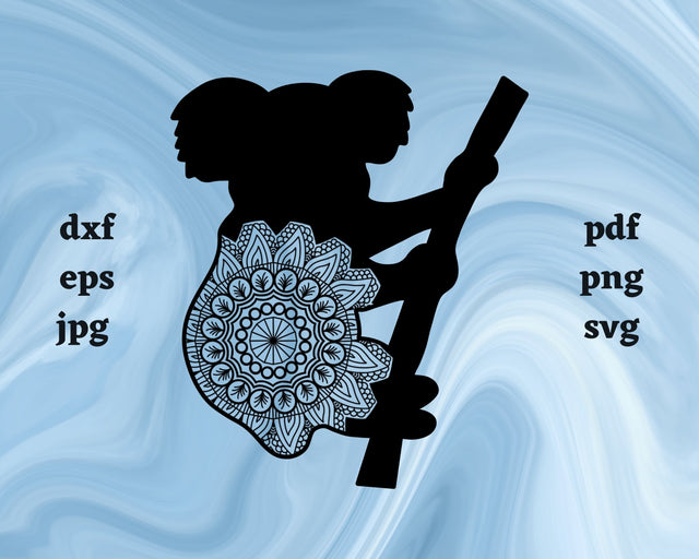 Floral Koala SVG Cut File SVG Northern Light SVG 