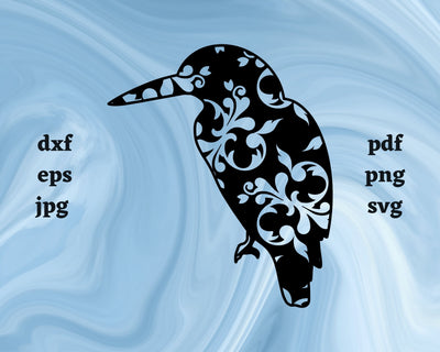 Floral Kookaburra SVG Cut File SVG Northern Light SVG 