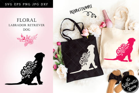 Floral Labrador Retriever Dog svg file for cricut, for silhouette, cut eps, cutting png, cuttable dxf, Instant Download design SVG Loveleen Kaur 