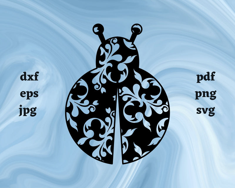 Floral Ladybug SVG Cut File SVG Northern Light SVG 