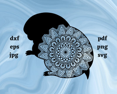 Floral Lemming SVG Cut File SVG Northern Light SVG 