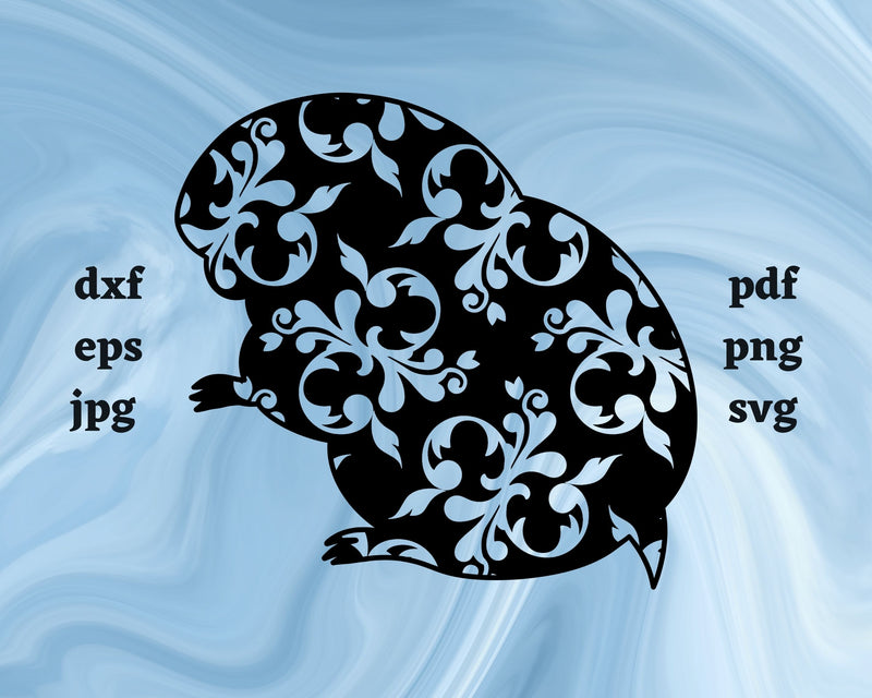 Floral Lemming SVG Cut File SVG Northern Light SVG 