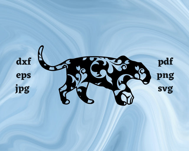 Floral Leopard SVG Cut File SVG Northern Light SVG 