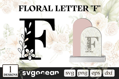 Floral Letter F SVG SVG SvgOcean 