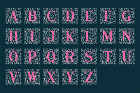 Floral Letters A to Z Monogram SVG SVG Slim Studio 