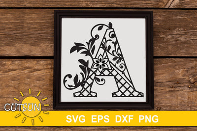 Floral Letters A-Z SVG | Floral Alphabet SVG | Monogram SVG SVG CutsunSVG 