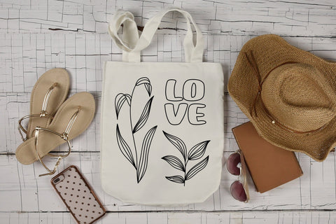 Floral Line Clipart Bundle SVG dapiyupi store 