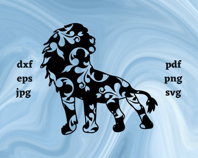 Floral Lion SVG Cut File SVG Northern Light SVG 