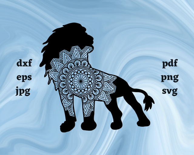 Floral Lion SVG Cut File SVG Northern Light SVG 