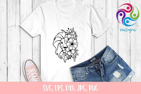Floral Lion Svg File SVG Sintegra 