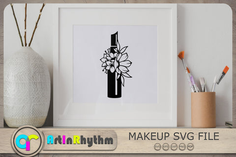 Floral Lipstick Svg, Lipstick Svg, Makeup Svg, Makeup Tools Svg SVG Artinrhythm shop 
