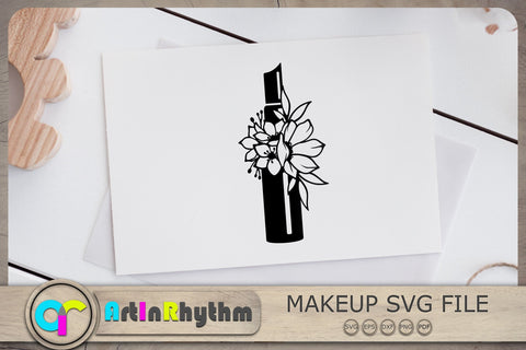 Floral Lipstick Svg, Lipstick Svg, Makeup Svg, Makeup Tools Svg SVG Artinrhythm shop 
