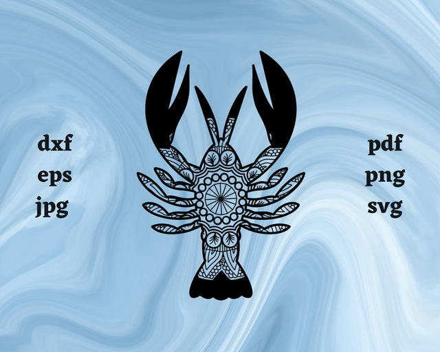 Floral Lobster SVG Cut File SVG Northern Light SVG 