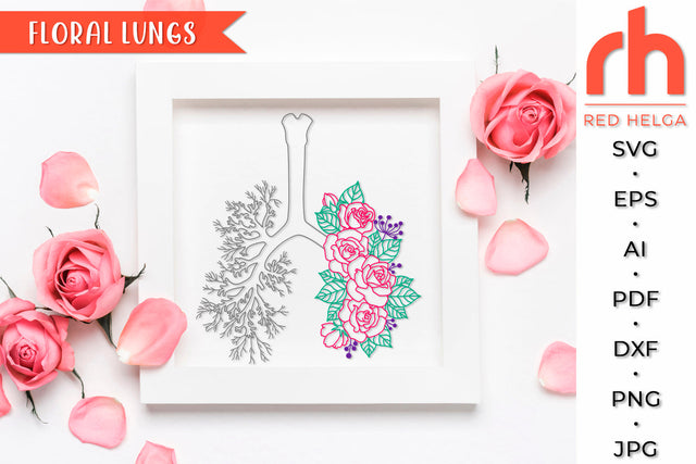 Floral Lungs SVG - Flower Anatomy Cut File SVG RedHelgaArt 