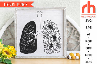 Floral Lungs SVG - Flower Anatomy Cut File SVG RedHelgaArt 
