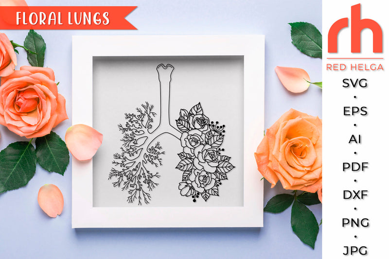 Floral Lungs SVG - Flower Anatomy Cut File SVG RedHelgaArt 