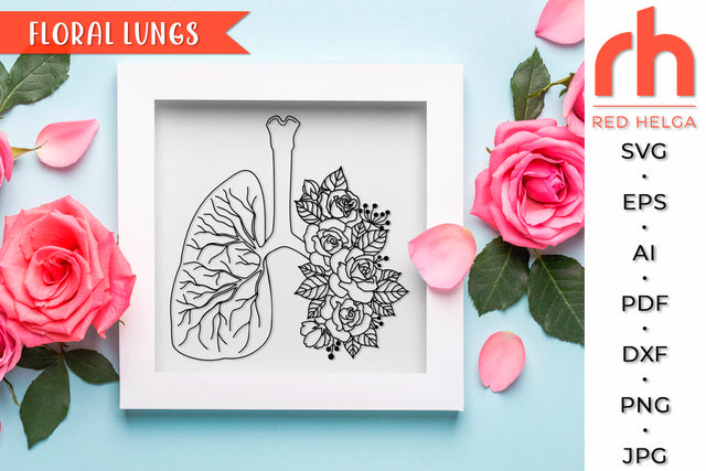 Floral Lungs SVG - Flower Anatomy Cut File SVG RedHelgaArt 