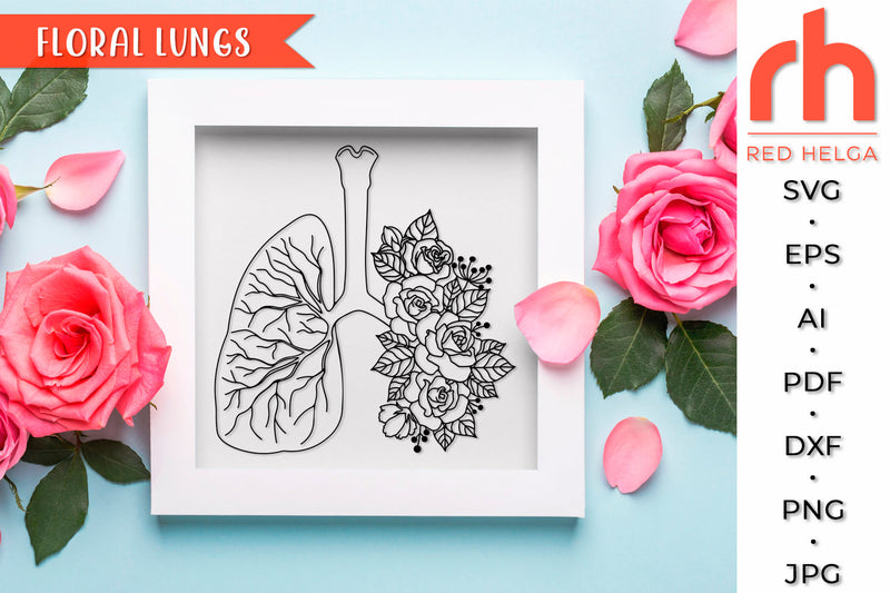 Floral Lungs SVG - Flower Anatomy Cut File SVG RedHelgaArt 