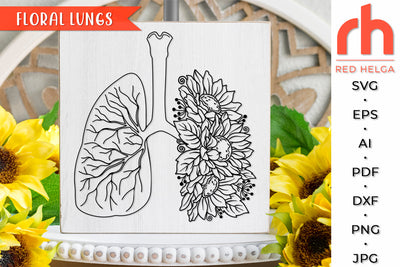 Floral Lungs SVG - Flower Anatomy Cut File SVG RedHelgaArt 