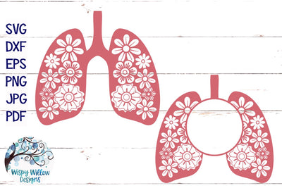 Floral Lungs SVG SVG Wispy Willow Designs 