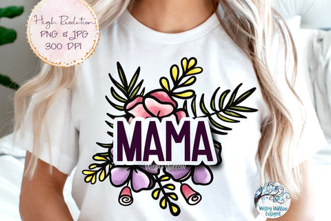 Floral Mama PNG Sublimation Wispy Willow Designs 