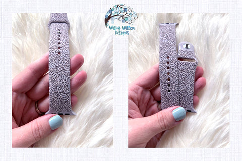 Floral Mandala Apple Watch Band Bundle for Glowforge or Laser Cutter SVG Wispy Willow Designs 