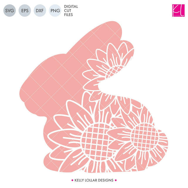 Floral Mandala Bunny SVG Kelly Lollar Designs 