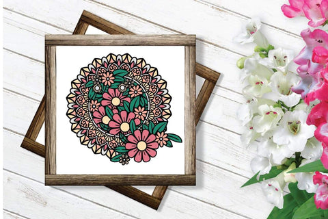 Floral Mandala SVG, 3D Layered Mandala SVG, 6 Layers. 3D Paper Elinorka 