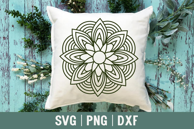 Floral Mandala SVG - Spring Design SVG Shine Green Art 