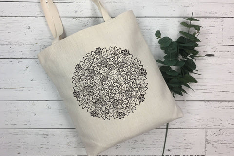 Floral Mandala SVG, Zentangle Flowers, Flower Intricate Design. SVG Elinorka 