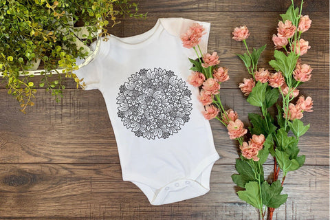 Floral Mandala SVG, Zentangle Flowers, Flower Intricate Design. SVG Elinorka 