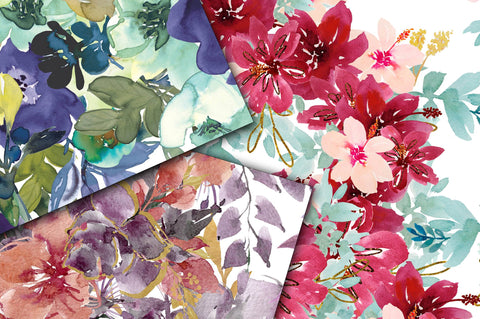 Floral Medley Digital Paper - SEAMLESS Patterns Digital Pattern Old Market 