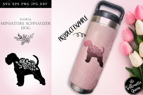 Floral Miniature Schnauzer Dog svg file for cricut, for silhouette, cut eps, cutting png, cuttable dxf, Instant Download design SVG Loveleen Kaur 