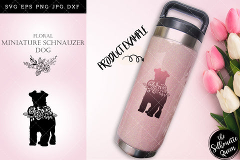 Floral Miniature Schnauzer Dog svg file for cricut, for silhouette, cut eps, cutting png, cuttable dxf, Instant Download design SVG Loveleen Kaur 