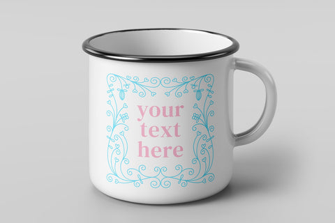 Floral Monogram Frame SVG SVG Slim Studio 