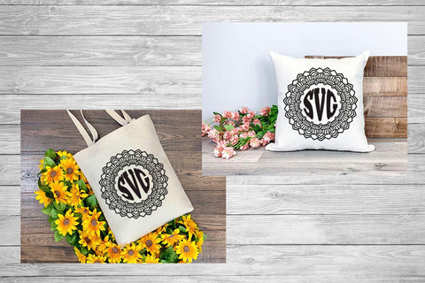 Floral Monogram SVG, Split Monogram SVG, Flower Mandala. SVG Elinorka 